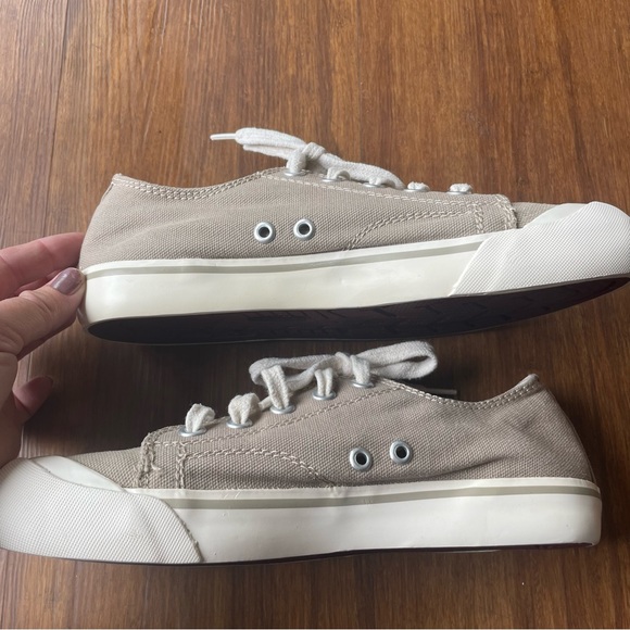 SOLD Keen Shoes Womens 8.5 Coronado III Tan Gray Casual Canvas Sneakers Laces - Picture 4 of 14
